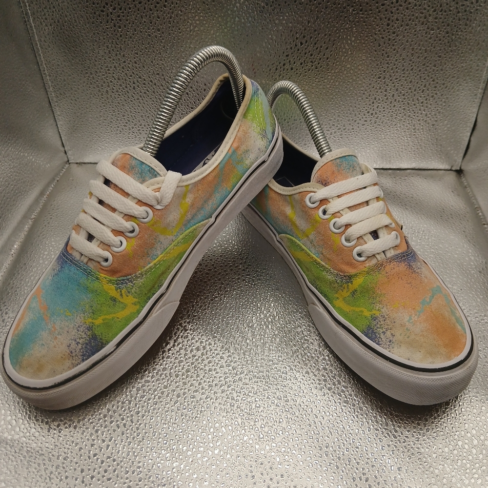 Vans Colorful Tie-Dye Lace Up Sneakers Womens Size 8.5 Mens Size 7
